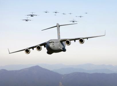 飞机, 运输机, 货物, 运输, 军事, 美国空军, 空军