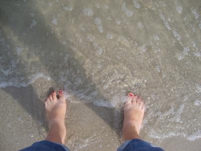 双脚, 海, 假日, 的速率, 弛豫, 赤脚, 海滩