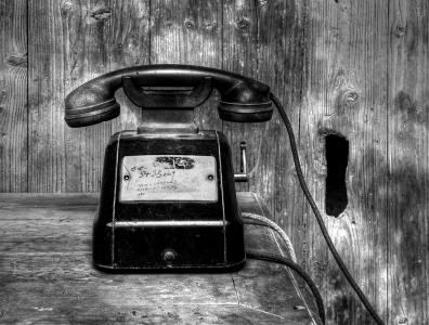 电话, 老, 设备, 前, 通信, 老式, 没有人