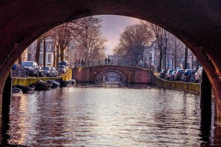 阿姆斯特丹, 拱, 拱桥, 建筑, 小船, 砖, 墙面砖