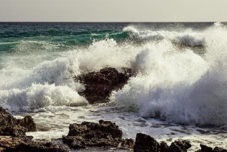 波, 岩质海岸, 侵蚀, 海, 水, 液体, 自然