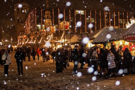 雪, 冬天, 圣诞节, 圣诞市场, 纽伦堡, 雪花, 圣诞布登