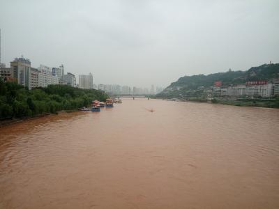 中国, 甘肃省, 黄河, 航海的船只, 河, 亚洲, 水