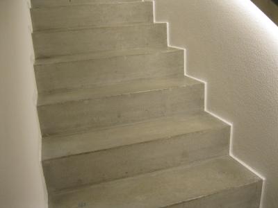 楼梯, 逐渐, 水平, 楼梯, 光, 出现, 混凝土
