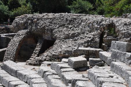 阿尔巴尼亚, butrint 国家公园, 废墟, 石头, 教科文组织, 考古学, 设防