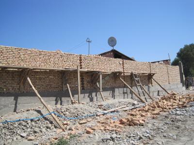 乌兹别克斯坦, 脚手架, 砌体, 砖, 工作, 建筑业, 施工现场