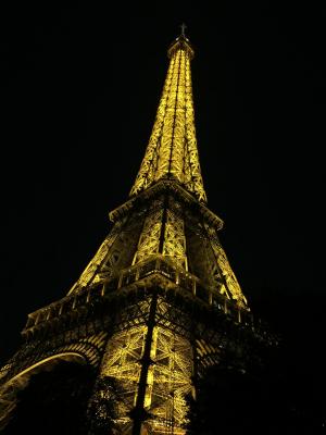 巴黎, 法国, 晚上, 灯, 塔, 感兴趣的地方, 符号