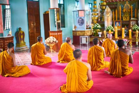 亚洲, 柬埔寨, 佛教, 佛教, 信心, 牧师, 黄色