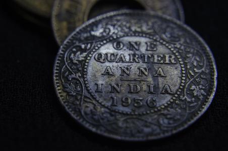 安娜, 季度, 货币, 老, 硬币, 印度, 古代