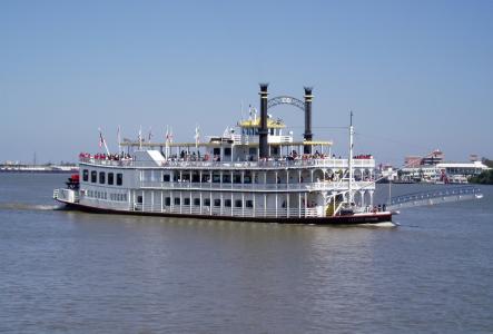 船, 航海, 河, 观光, 新奥尔良, 路易斯安那州, 美国