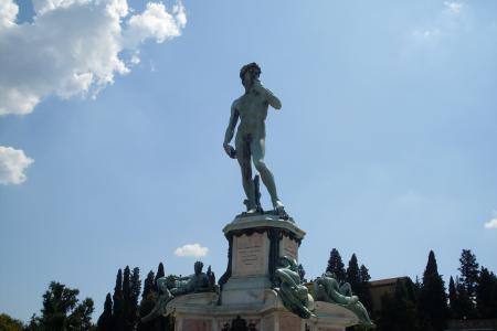米开朗基罗, 雕像, 弗洛伦斯, 大卫 ·, 青铜器, 广场米开朗基罗, 托斯卡纳