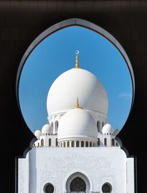 清真寺, 阿布达比, 旅行, 白色, 建筑, 东方, 圆顶