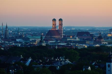 慕尼黑, 圣母教堂, 巴伐利亚, 暮光之城, 国有资本, 城市, 具有里程碑意义