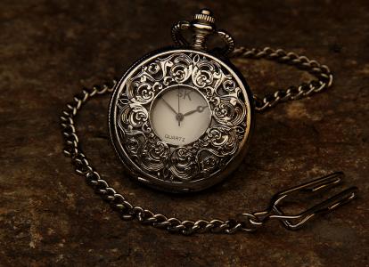 怀表, 宝石, 链, 石头, 时间, 时钟, 小时