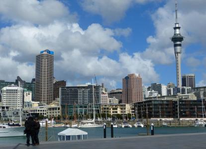 天空塔, 奥克兰, 小船, 新西兰, 建筑, 天际线, 城市