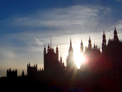 伦敦, 英国人, 日落, 泰晤士河畔, 城市, 太阳, 建筑