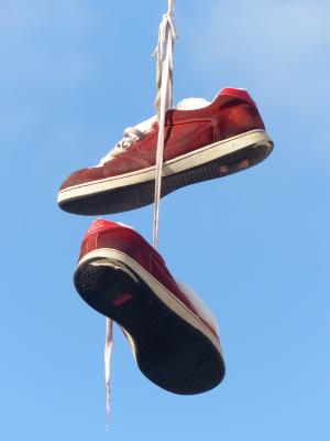 鞋子, 取决于, 皮带, 天空, 美丽, 艺术, 红色