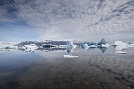 冰岛, 冰川, 冰山, 景观, 环礁湖, jökulsárlón, 冰山-冰形成