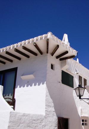 梅诺卡岛, 房子, 典型, binibeca, 白色, 西班牙, 基克拉迪群岛