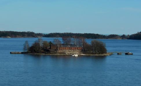 岛屿, 海, 群岛, 赫尔辛基, 平静, 一个, 海景