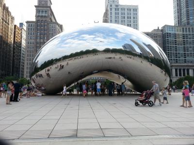 芝加哥豆, 芝加哥, 伊利诺伊州, 市中心, 建筑, 现代艺术, 反思