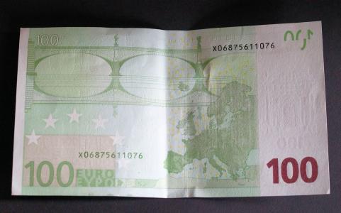 美元的钞票, 100欧洲, 货币, 纸币, 钞票, 返回