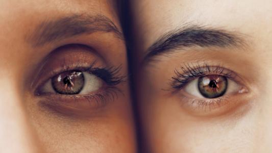 眼睛, 睫毛, 眼睑, 眉毛, 虹膜, 眼球, 妇女