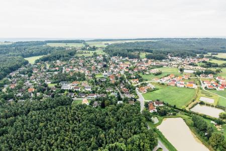 上部的弗兰肯, 村庄, 社区, 家园, 建筑, 鸟瞰图, 巴伐利亚