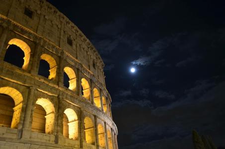 卢娜, 古罗马圆形竞技场, 罗马, 晚上, 古罗马, 文化, 罗马竞技场