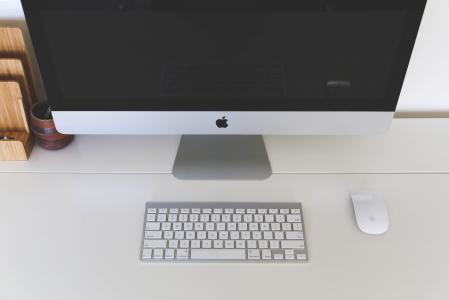 苹果, 计算机, 办公桌, 显示, 家庭办公室, imac, 键盘