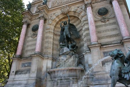 喷泉 saint-michel, 来源, 巴黎