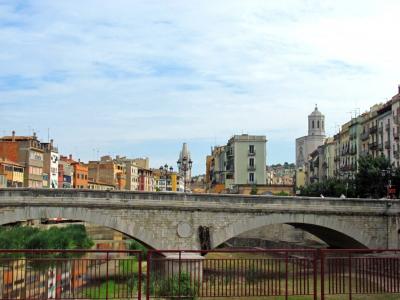 赫罗纳, 西班牙, 旅行, 桥梁, 建筑, 桥-男人作结构, 城市景观
