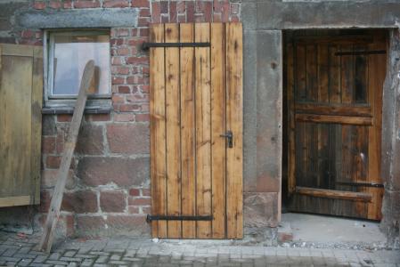 木材, 门, 门, 石头, 金属, 铁