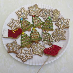 姜饼曲奇, 圣诞糕点, 圣诞节, 糕点, 姜饼, 装饰, 方