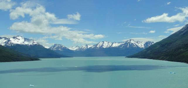 鉴定莫雷诺, 阿根廷, 冰, 湖, 山, 景观, 蓝色