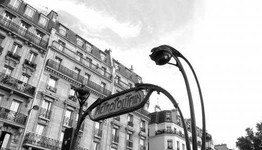巴黎, 法国, 地铁, 建设, 老, 复古, 新艺术运动