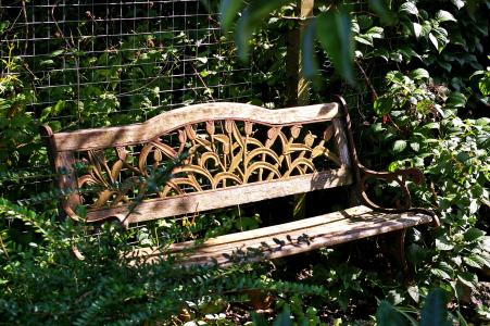 庭院长凳, 银行, 休息, 座位, 木材, 自然, 休息区