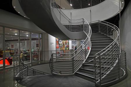 楼梯, 彼得森汽车博物馆, 洛杉矶, 加利福尼亚州, 室内, 建筑, 现代