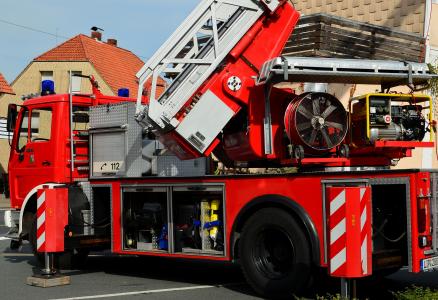 消防车, 转盘梯, 梯子, 消防, löschzug, 车辆, 救援负责人