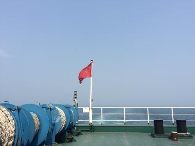 红旗, 船舶, 旅行, 逃跑, 天空, 海, 蓝蓝的天空