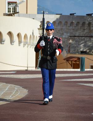 警卫队, 卫兵的变动, 摩纳哥, 摩纳哥宫殿