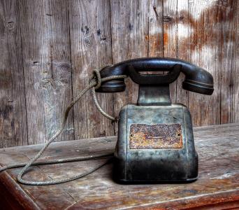 电话, 老, 设备, 前, 通信, 老式, 木材-材料
