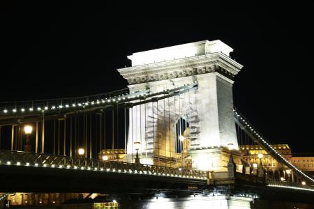 匈牙利, 布达佩斯, 塞切尼链桥, 著名的地方, 建筑, 桥-男人作结构, 纽约城