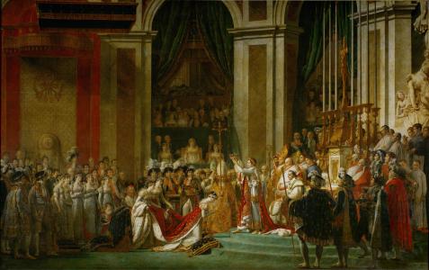 拿破仑, 油画, 加冕典礼, 大卫 ·, 1804, 12月2日, 巴黎圣母院