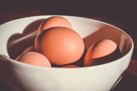 碗里, 鸡蛋, 食品, 阳光, 棕色, 早餐, 动物的蛋