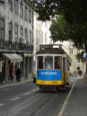 葡萄牙, 小车, 电车, 城市, 建筑, rails