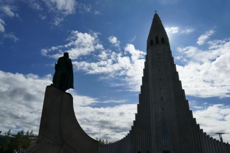 雷克雅未克, 冰岛, 教会, 雕塑, hallgrimskirkja, 纪念碑, 感兴趣的地方