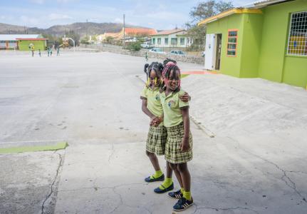 库拉索岛, 学校, 学生, 儿童, 加勒比海, 热带, 教育