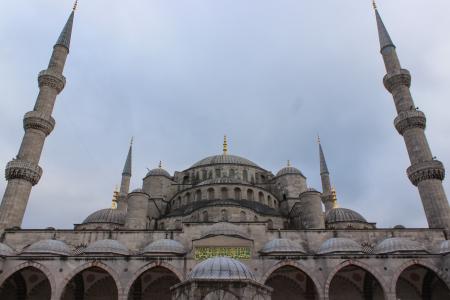 伊斯坦堡, 土耳其, 蓝色清真寺, 清真寺, 纪念碑, 建筑, 天空