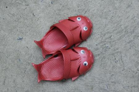 红色, 鞋袜, 宝贝, 夫妇, 凉鞋, 丁字, 鞋子